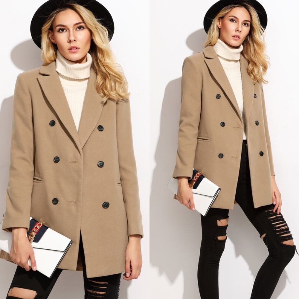 double-breasted pea coat